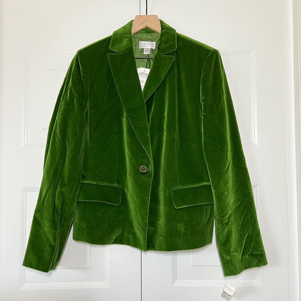 Talbots Green Velvet Blazer - Size 16